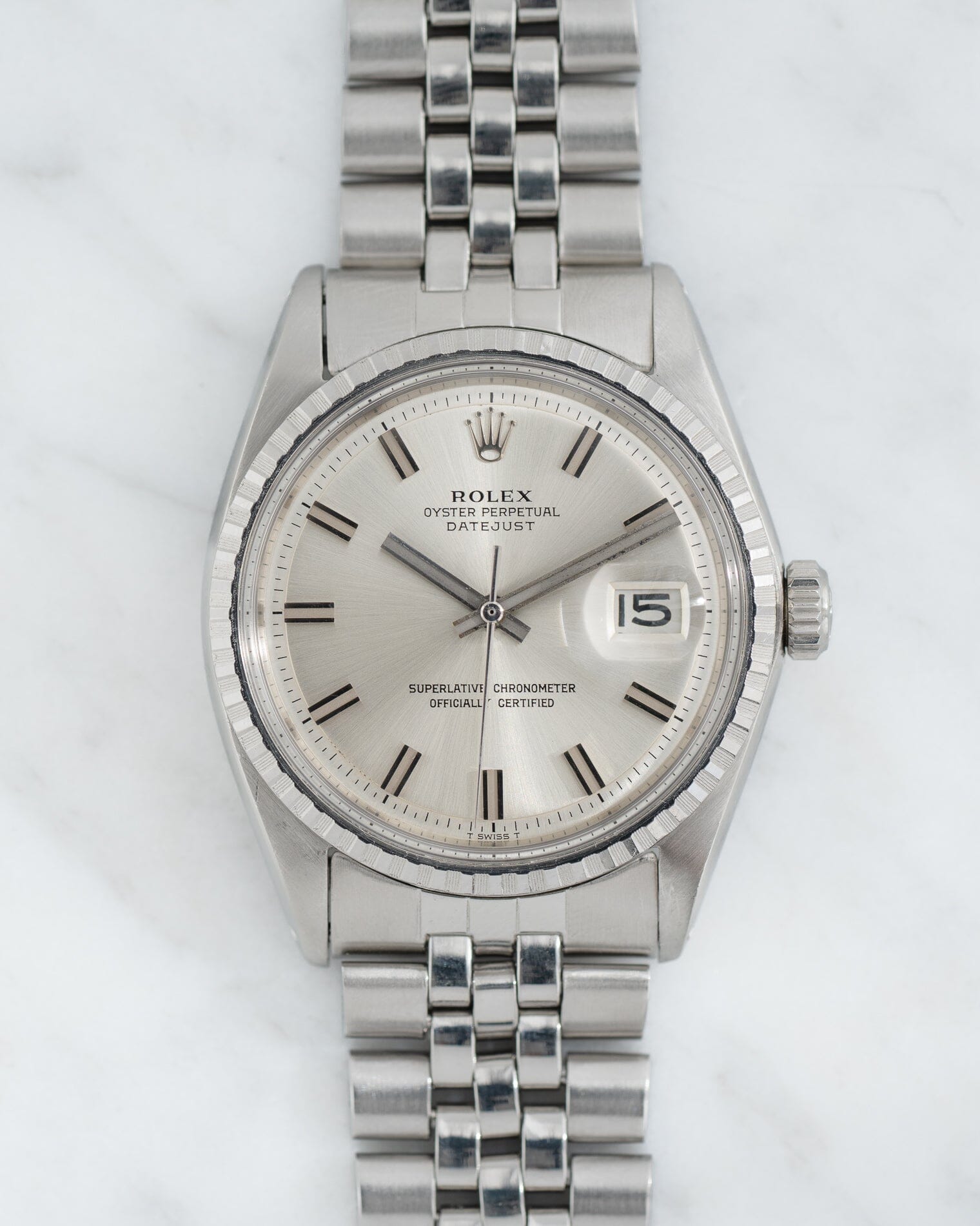 Rolex Datejust 1601 Wide Boy Dial Watch ROLEX