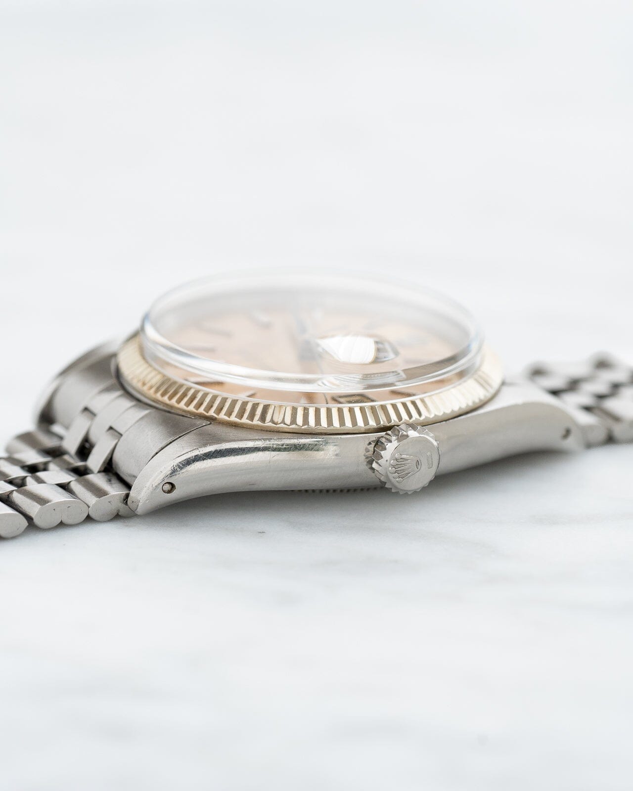 ロレックス デイトジャスト 6605 ブラウンパティナダイアル Watch ROLEX