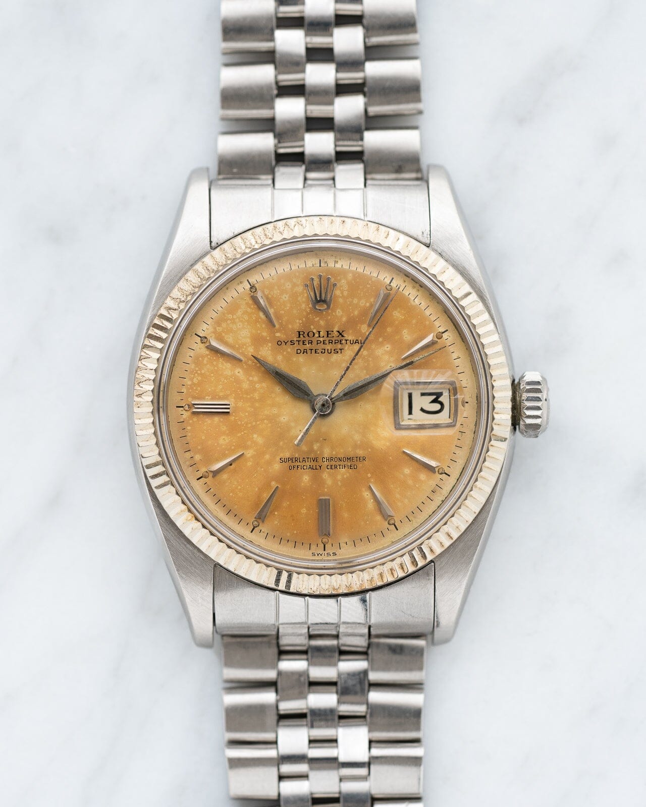 ロレックス デイトジャスト 6605 ブラウンパティナダイアル Watch ROLEX