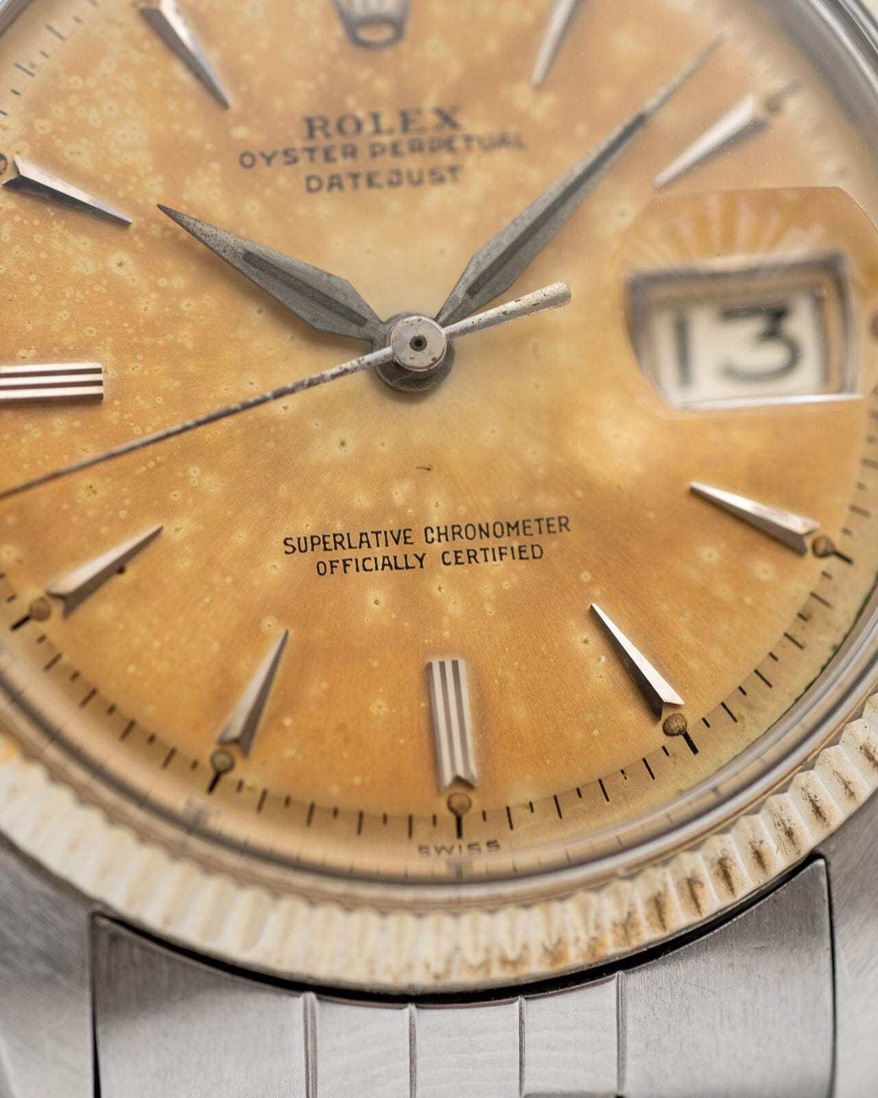 ロレックス デイトジャスト 6605 ブラウンパティナダイアル Watch ROLEX