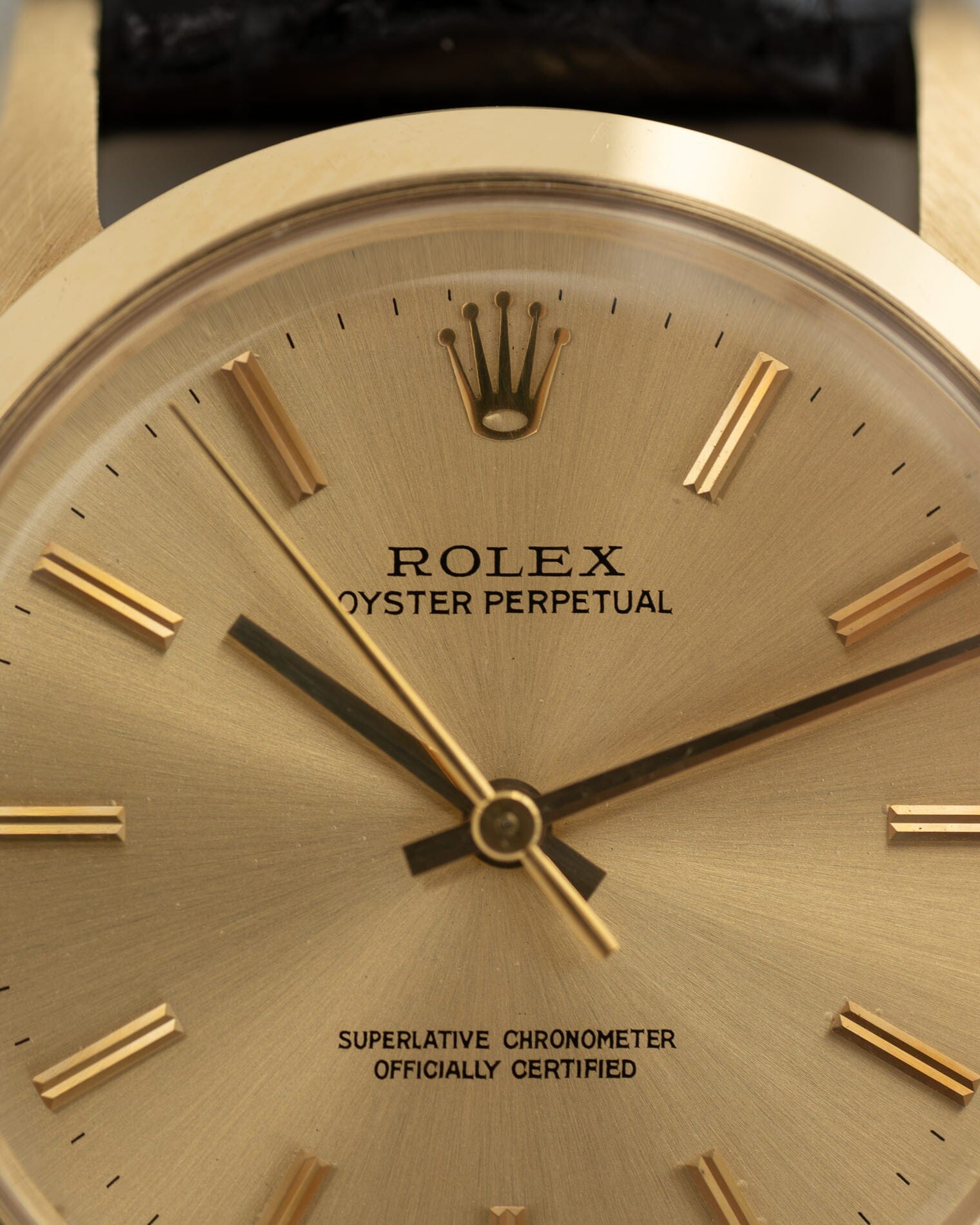 Rolex オイスターパーペチュアル 1002 YG シャンパンダイアル Watch ROLEX