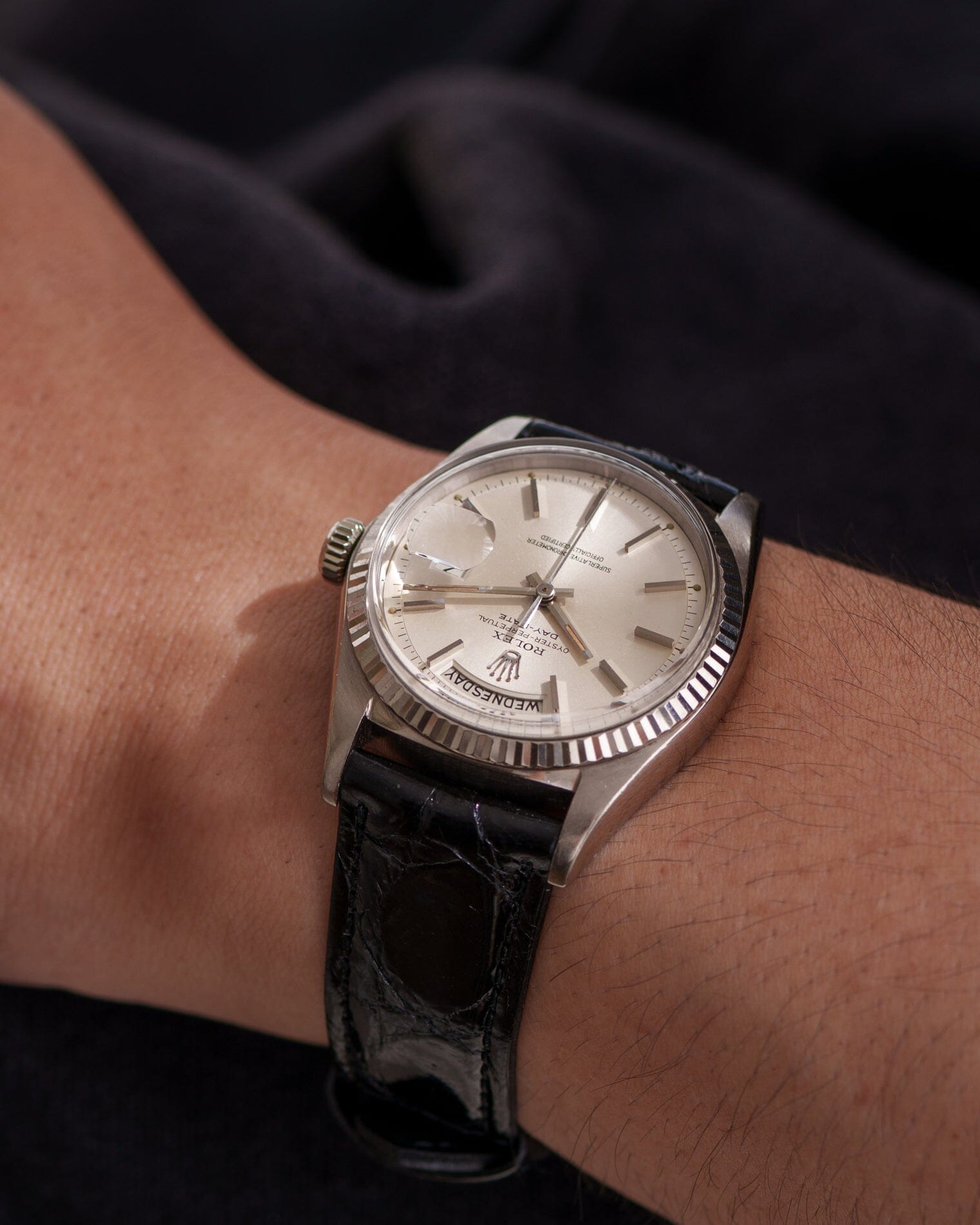 ロレックス デイデイト 1803 WG シルバーダイアル Watch ROLEX