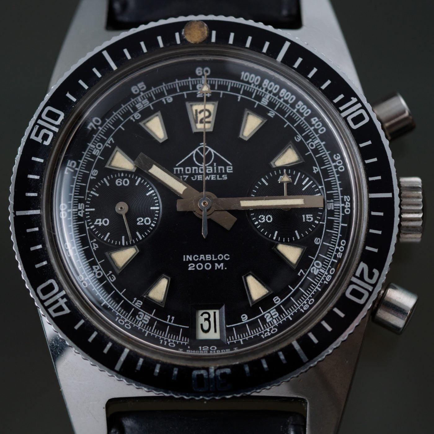 MONDAINE Diver Chronograph 1970s - Arbitro