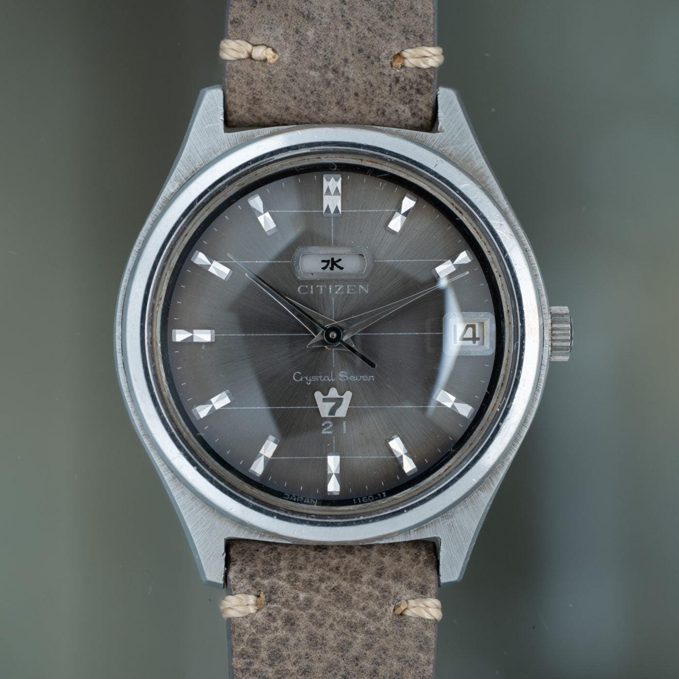 CITIZEN Crystal Seven Brown Grey Dial 1960s - Arbitro