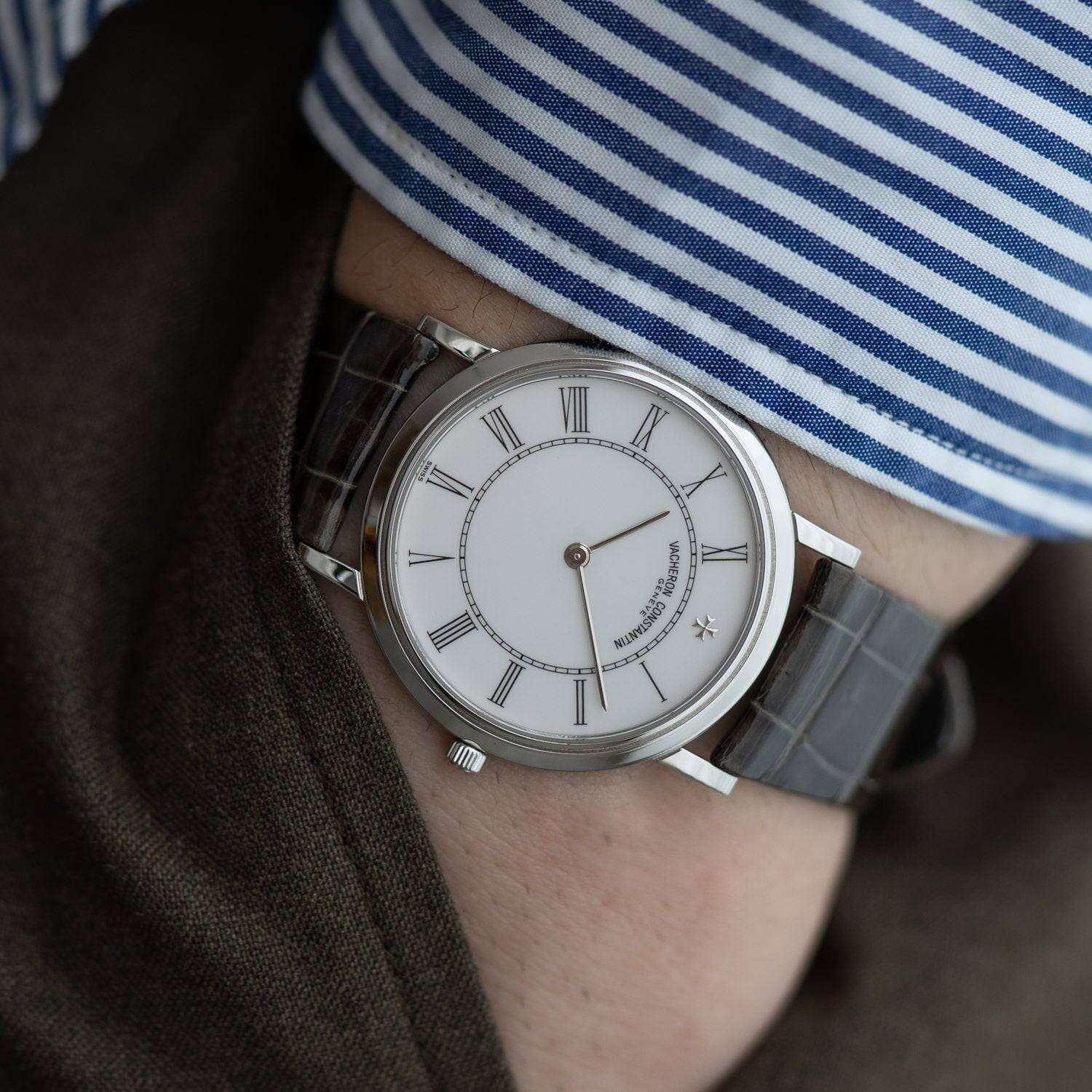 VACHERON CONSTANTIN 34070 PT White Roman with Paper - Arbitro