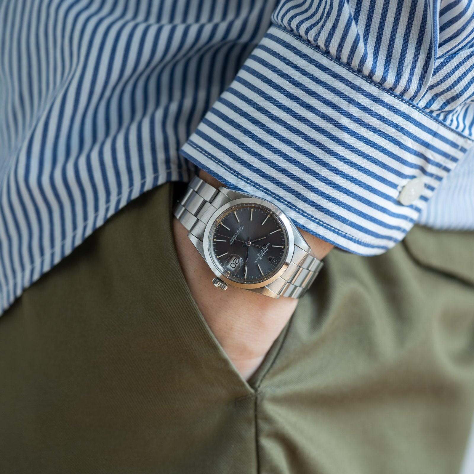 ROLEX Oyster Perpetual Date 1500 Grey Dial - Arbitro