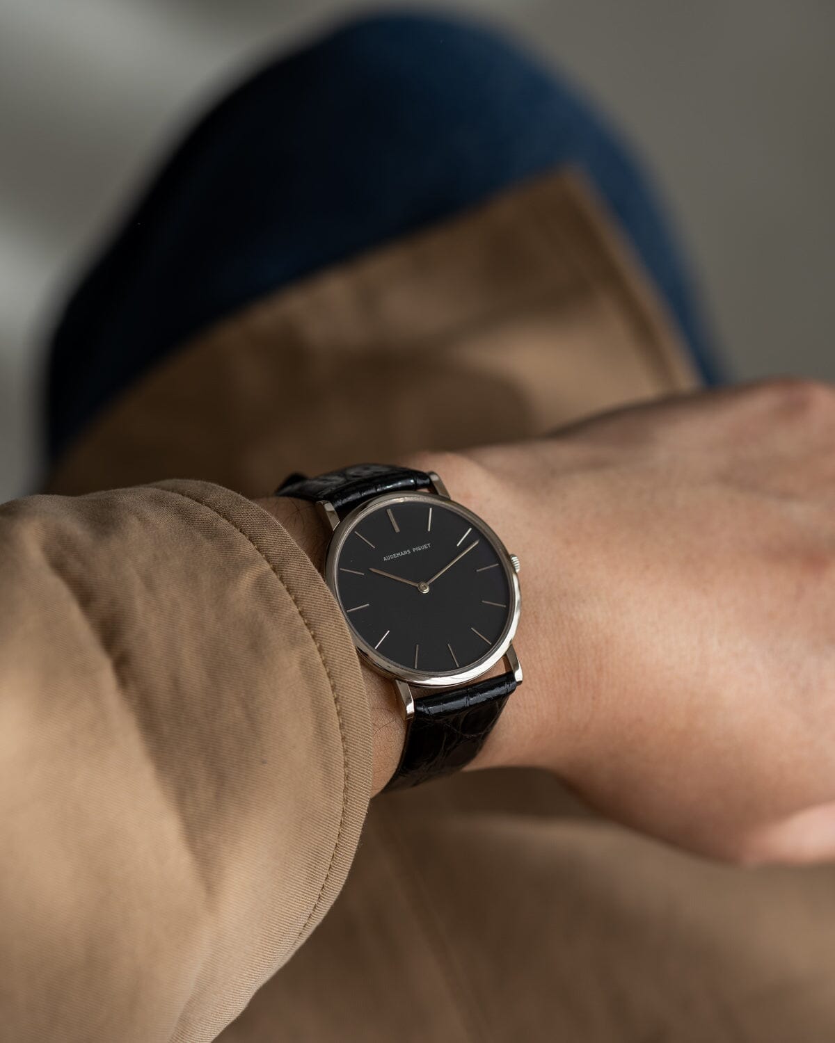 オーデマ ピゲ ラウンド WG マットブラックダイアル Watch AUDEMARS PIGUET