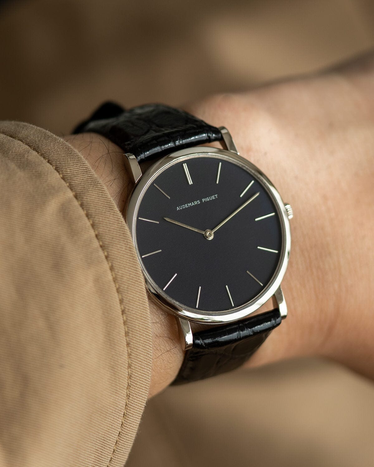 オーデマ ピゲ ラウンド WG マットブラックダイアル Watch AUDEMARS PIGUET