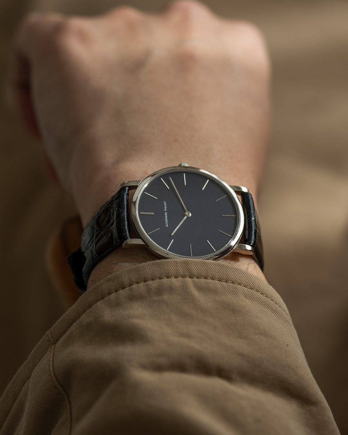 オーデマ ピゲ ラウンド WG マットブラックダイアル Watch AUDEMARS PIGUET
