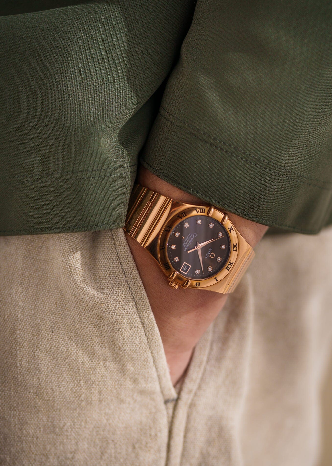 Omega コンステレーション 1103.60.00 RG ブラウンダイヤモンドダイアル フルセット Watch OMEGA 