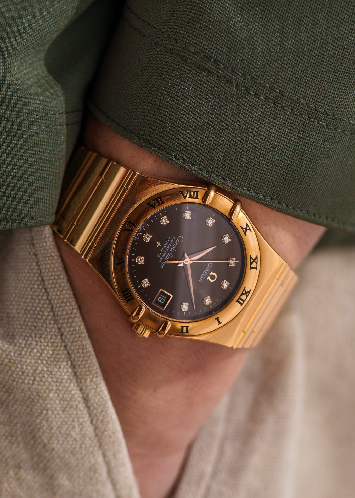 Omega コンステレーション 1103.60.00 RG ブラウンダイヤモンドダイアル フルセット Watch OMEGA 