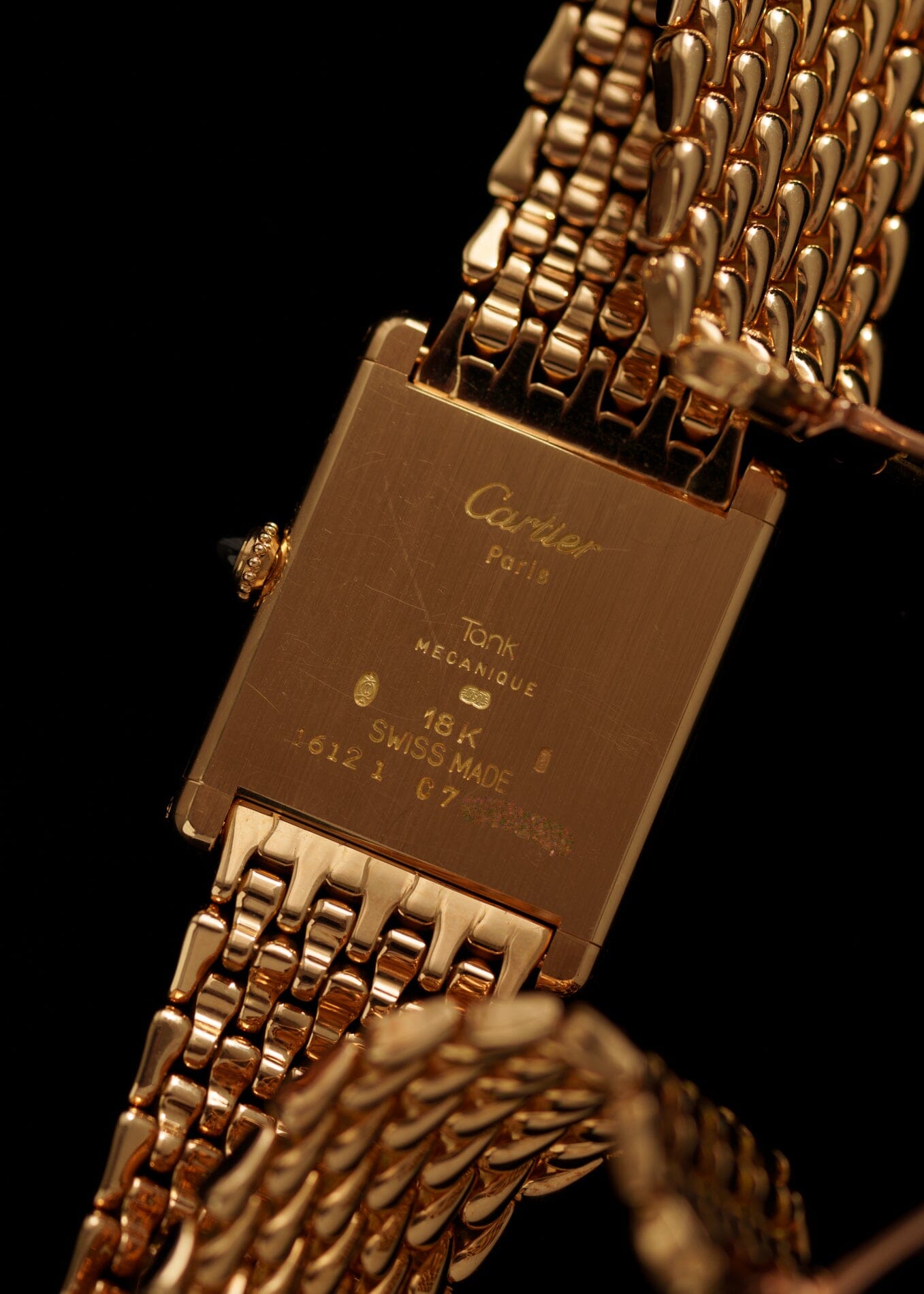 Cartier タンク ルイ カルティエ LM 16121 YG エクストラフラット 箱保証書付き Watch CARTIER 