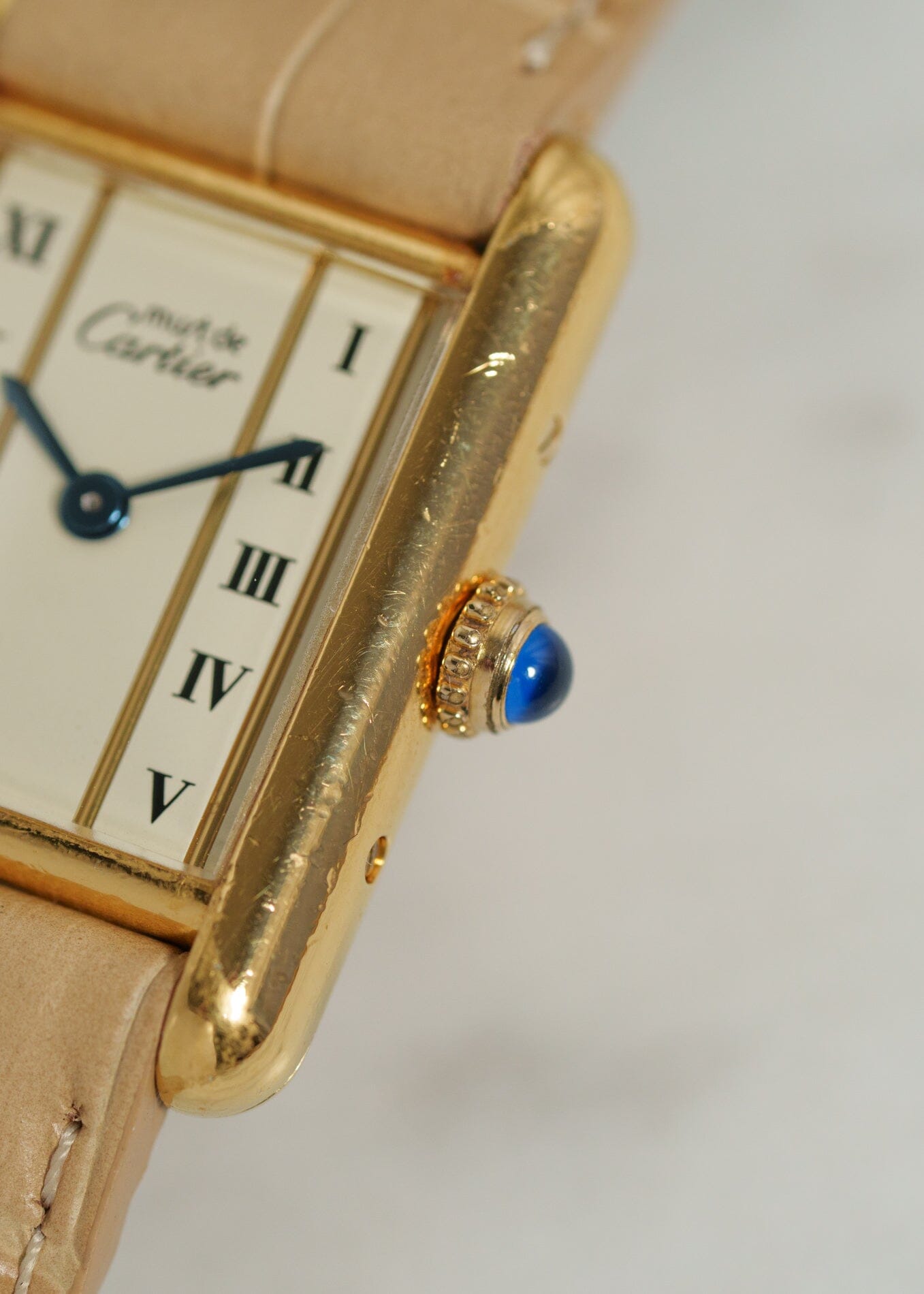 カルティエ マストタンク SM 縦ローマン QZ Watch CARTIER 