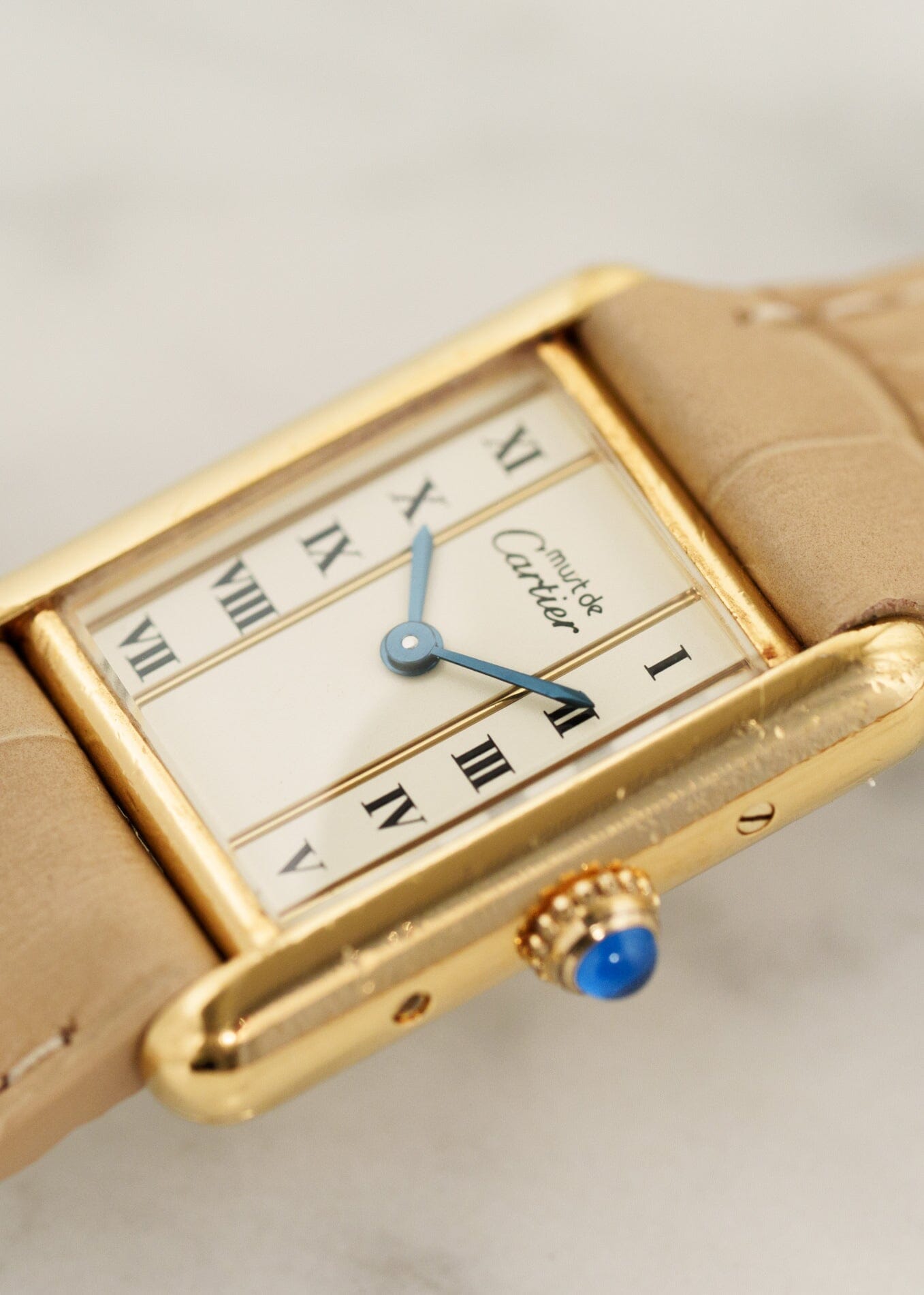 カルティエ マストタンク SM 縦ローマン QZ Watch CARTIER 