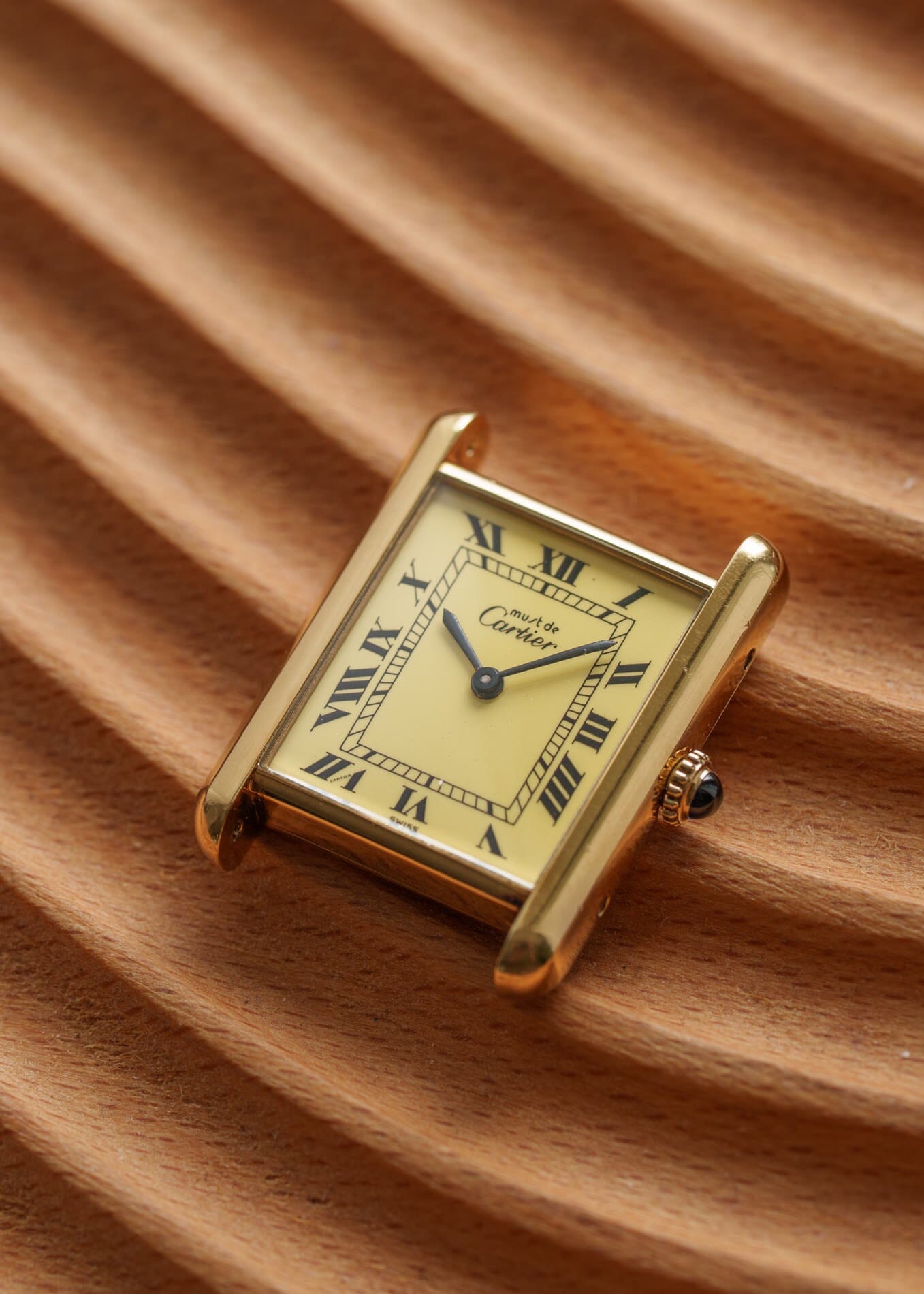 カルティエ マストタンク LM アイボリーローマン 手巻き Watch CARTIER 