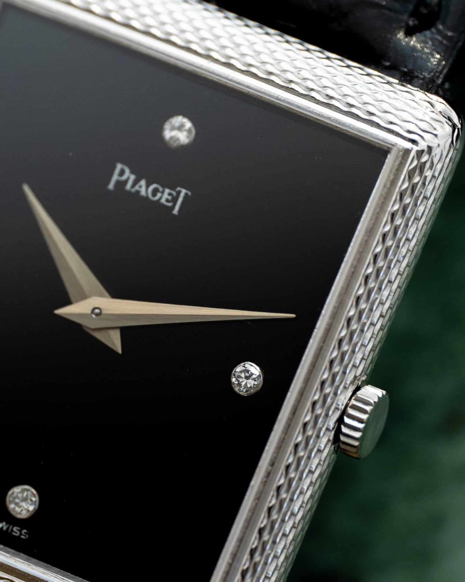 Piaget レクタングル 9152 WG オニキスダイアル 4Pダイヤモンド Watch PIAGET 