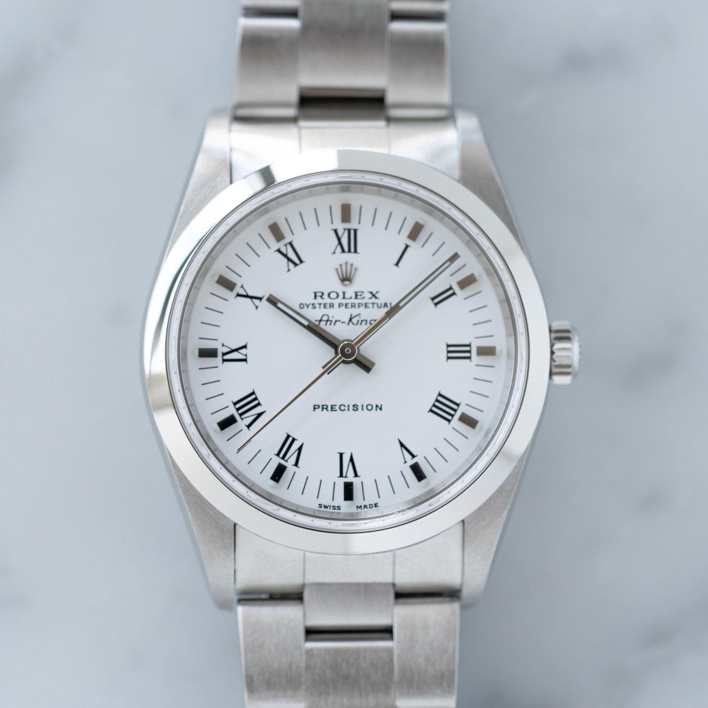 ROLEX Air-King 14000M White Roman Dial - Arbitro