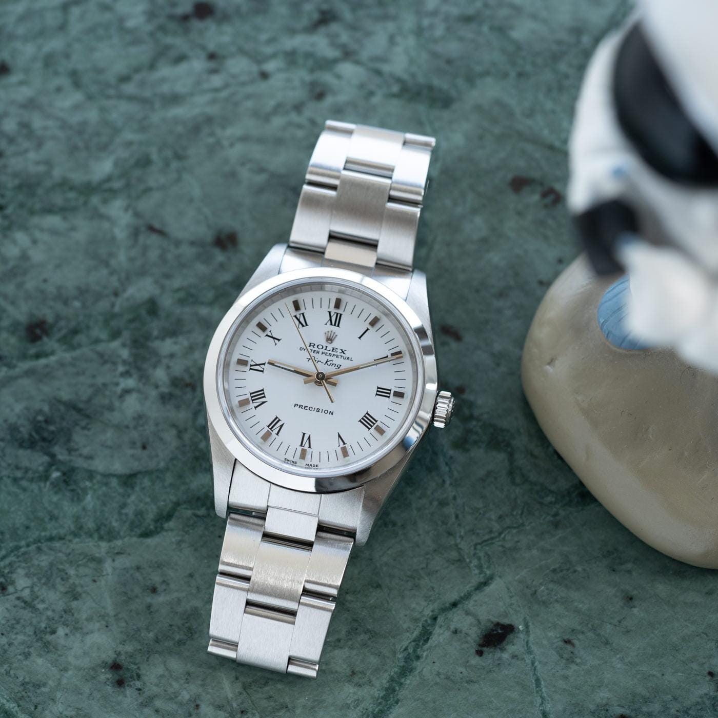 ROLEX Air-King 14000M White Roman Dial - Arbitro