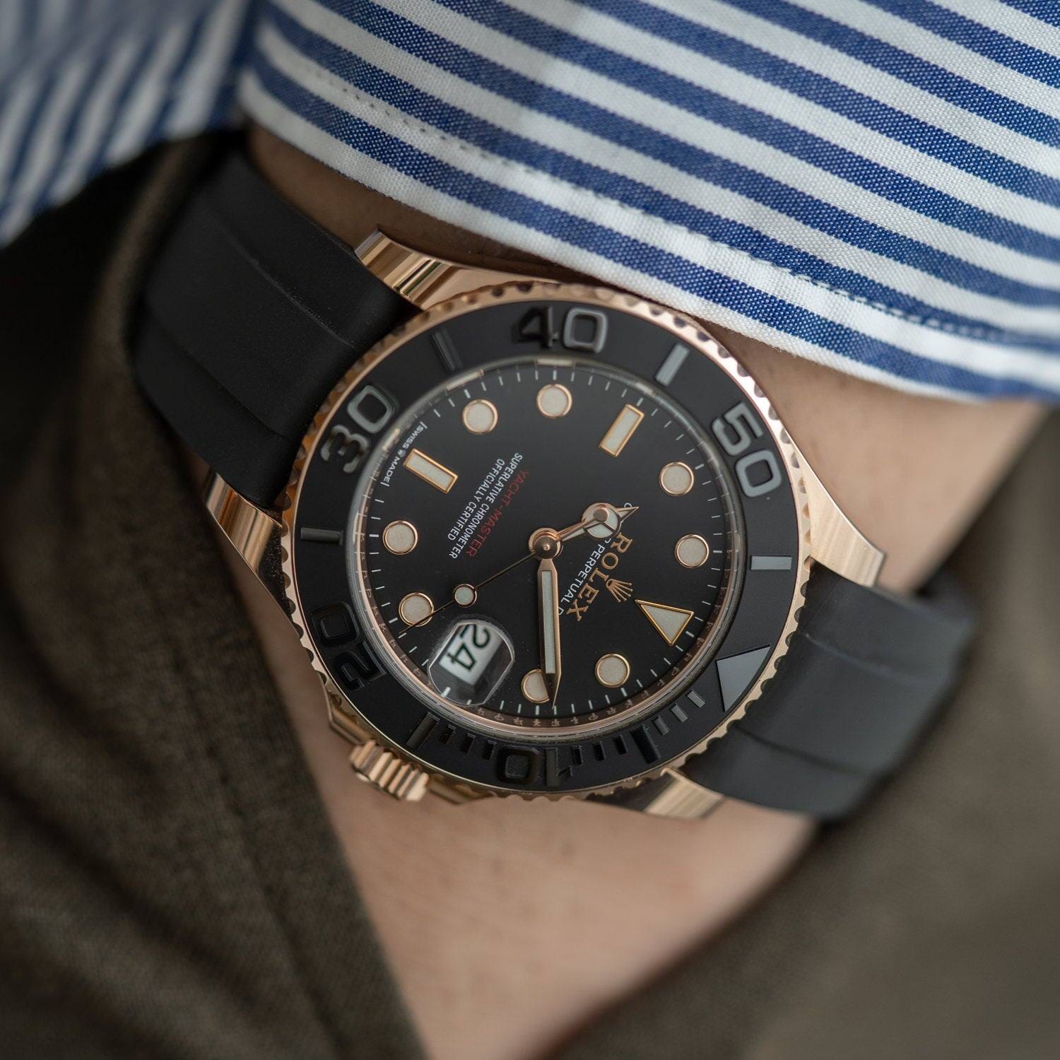 Rolex yachtmaster rosegold 37mm Clearance