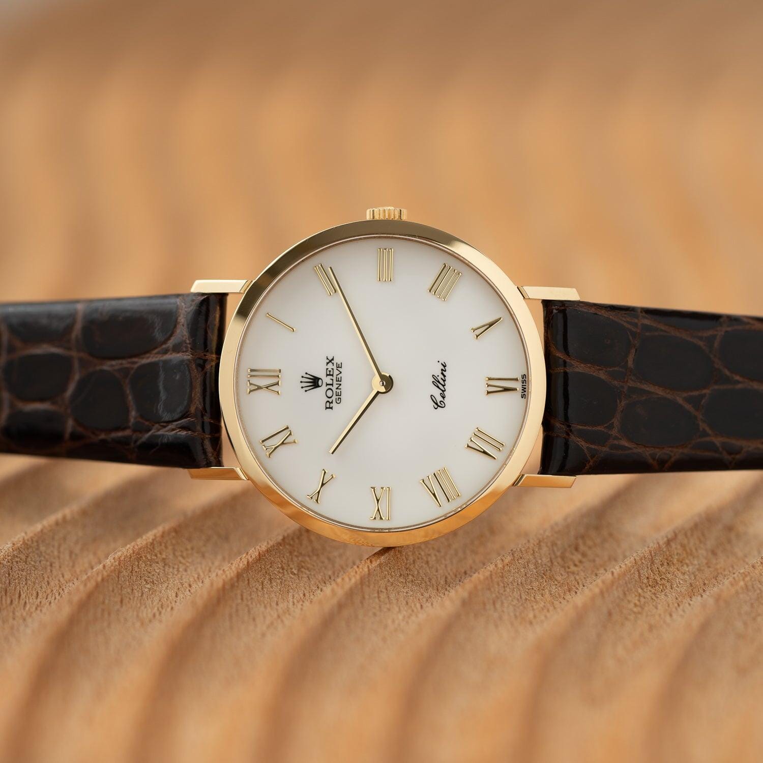 ROLEX Cellini 4112 YG White Roman Dial - Arbitro